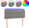 vidaXL LED čelo postele Light Grey 90x7x78/88 cm Velvet Náhľad obrázku produktu 1