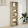 vidaXL Regál Sonoma dub 60x30x189 cm Materiál na báze dreva Náhľad obrázku produktu 3