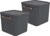Rotho 2er-Set Aufbewahrungsbox 40L Maloja - Kunststoffbox Produktbild-Vorschau 1