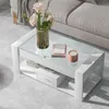 Tavolino da salotto 100 x 50 x 40 cm con piano in vetro, 2 Anteprima dell’immagine prodotto 5