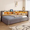 Merax Tagesbett Schlafsofa 90x200cm mit Ausziehbett Produktbild-Vorschau 2