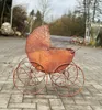 Retro Kinderwagen zum Bepflanzen 58x60x33cm Edelrost Produktbild-Vorschau 3