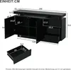 Credenza Merax con LED, cassettiera a 2 ante e 3 cassetti, Anteprima dell’immagine prodotto 9