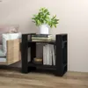 Bücherregal/Raumteiler Schwarz 60x35x57 cm Massivholz Produktbild-Vorschau 6