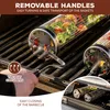 Set da 2 cestelli per grigliata eluno con manici rimovibili Anteprima dell’immagine prodotto 4