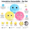 Interaktive Katzenbälle mit Tiergeräuschen – 3er Set Produktbild-Vorschau 5