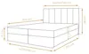 AX LIVING Lit avec rangement Merea lit double lit beige Voir les images du produit 7