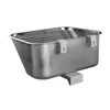 A stainless steel sink basin with mounting brackets is shown against a white background. Produktbild-Vorschau