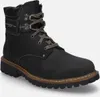 A black leather boot with laces. Produktbild-Vorschau
