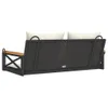 The Living Store Hängebank mit Kissen Schwarz 109x62x40 cm Produktbild-Vorschau 7