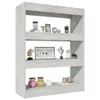 vidaXL Bücherregal/Raumteiler Betongrau 80x30x103 cm Produktbild-Vorschau 5
