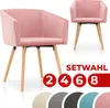 Esszimmerstühle - Set Wahl – gepolstert, Samt, Beine aus Produktbild-Vorschau 1