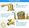 2er-Pack Doppel-Wasserhahn aus hochwertigem Messing mit Produktbild-Vorschau 2