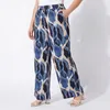 Sommerhose Damen Palazzohose Allover Print Blautöne Produktbild-Vorschau 5
