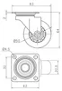 SOTECH Möbelrolle SWIFT Ø 50 mm transparent – ohne Produktbild-Vorschau 4