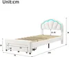 CDGlobal Polsterbett 90x200cm mit Steckdosen, Jugendbett Produktbild-Vorschau 5