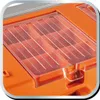 A close-up view of the lid of an orange storage case, showing its transparent, segmented compartments. Produktbild-Vorschau