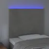 vidaXL LED Kopfteil Hellgrau 90x5x118/128 cm Samt -  Kopf- Produktbild-Vorschau 9