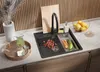 PRIMAGRAN Eckspüle Anthrazit 56x53cm, Granitspüle 1 Becken Produktbild-Vorschau 2