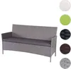 3-Sitzer Poly-Rattan Gartenbank Hamar, Sitzbank  grau, Produktbild-Vorschau 4
