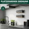 eluno Gewürzregale 2er Set mit Bambusboden, platzsparende Produktbild-Vorschau 2