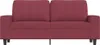 vidaXL Canapé 2 places vin rouge 140 cm Tissu Voir les images du produit 3