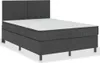 vidaXL Cadre de lit Gris Tissu 160×200 cm Voir les images du produit 1
