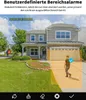 A house with a grid overlay, showing a person walking on the driveway and another person on the lawn. Náhled obrázku produktu