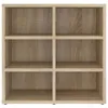 vidaXL Schuhregale 2 Stk. Sonoma-Eiche 52,5x30x50 cm Produktbild-Vorschau 6