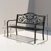Outsunny Gartenbank 3-Sitzer Sitzbank Stahlbank Bank mit Produktbild-Vorschau 3