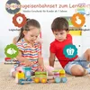 3-teiliges Holzeisenbahn-Set, Zug Spielzug mit niedlicher Produktbild-Vorschau 6