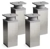 4er Set sossai moderne Möbelfüße in Inox/Grau 60mm Produktbild-Vorschau 1