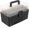 A dark gray storage box with a clear lid and handle, designed for medical kits or other storage needs. Náhled obrázku produktu
