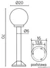 Zahradní lampa 70 cm koule bílá nebo kouřová 20 cm 1xE27 Náhled obrázku produktu 3