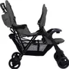 vidaXL Tandem-Zwillingskinderwagen Dunkelgrau Stahl Produktbild-Vorschau 3
