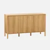 Credenza decorazione legno 3 ante 140cm, Marrone naturale Anteprima dell’immagine prodotto 1