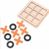 A wooden tic-tac-toe board and pieces are laid out on a white background. Náhled obrázku produktu
