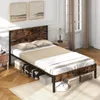 A bedroom scene featuring a bed with storage underneath, a nightstand, and a lamp. Podgląd zdjęcia produktu