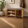 Relaxdays schoenenbank met beklede zitvlak, bamboe, 3 Productafbeelding-voorbeeld 6