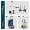 VOUNOT® Carrello per la spesa con 2 ruote, pieghevole, con Anteprima dell’immagine prodotto 5