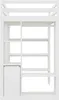 A white loft bed with shelves and a desk area. Anteprima dell’immagine prodotto