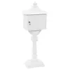 A white vintage-style pedestal mailbox against a white background. Produktbild-Vorschau