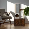 Relaxdays Škrabadlo s toaletou pre mačky, rozmery 128 x 95 Náhľad obrázku produktu 2