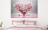 Leinwandbild Wanddekoration für das Wohnzimmer, Herz, rosa Produktbild-Vorschau 3