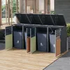 Mülltonnenbox mit Klappdeckel, lamellierter Lüftung, Produktbild-Vorschau 10