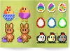 A collection of pixel art Easter-themed characters and items on a green background. Produktbild-Vorschau