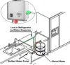 Diagram showing how to connect a bottled water pump to a refrigerator ice/water dispenser. Produktbild-Vorschau