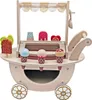 A wooden toy ice cream cart with various toy ice cream cones and popsicles. Produktbild-Vorschau