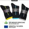 Schwarze Socken Uni mit stylischen, modernen blau Streifen Produktbild-Vorschau 2