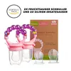 Baby Fruchtsauger Rasselschnuller 2er Set – BPA-freier Produktbild-Vorschau 1
